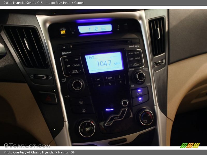 Indigo Blue Pearl / Camel 2011 Hyundai Sonata GLS