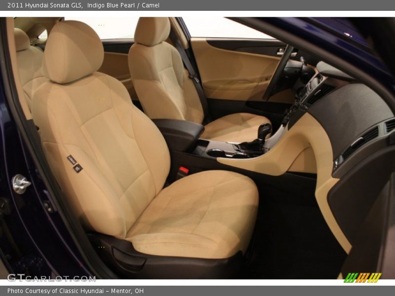 Indigo Blue Pearl / Camel 2011 Hyundai Sonata GLS