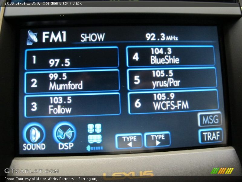 Obsidian Black / Black 2009 Lexus ES 350