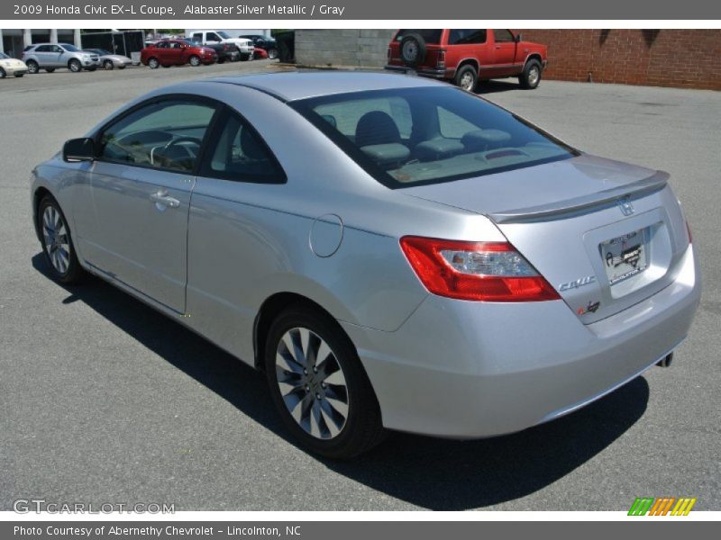Alabaster Silver Metallic / Gray 2009 Honda Civic EX-L Coupe