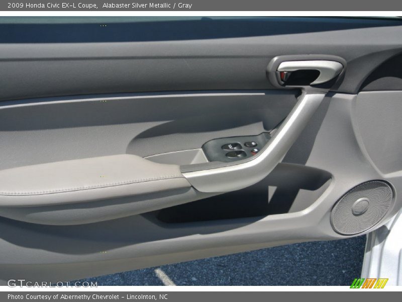 Alabaster Silver Metallic / Gray 2009 Honda Civic EX-L Coupe