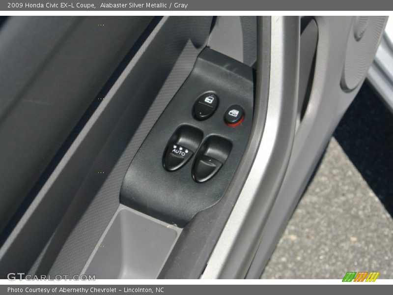 Alabaster Silver Metallic / Gray 2009 Honda Civic EX-L Coupe