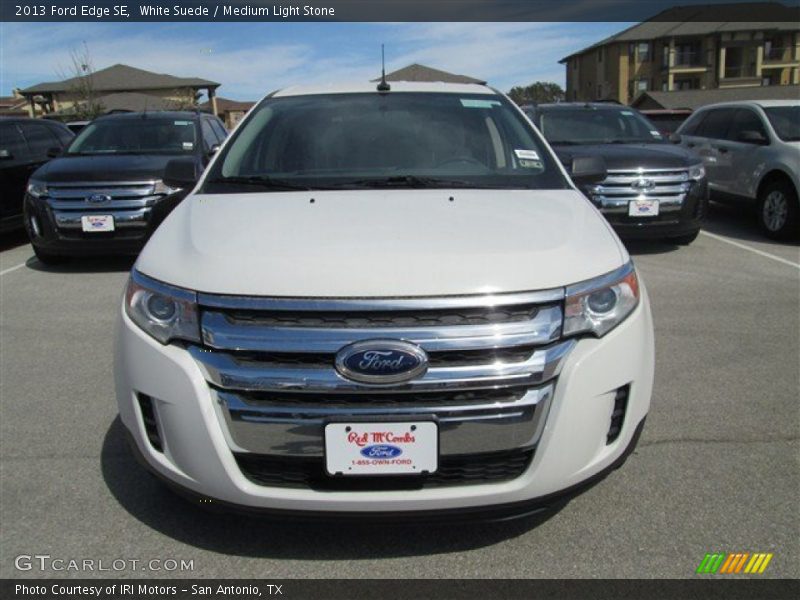 White Suede / Medium Light Stone 2013 Ford Edge SE