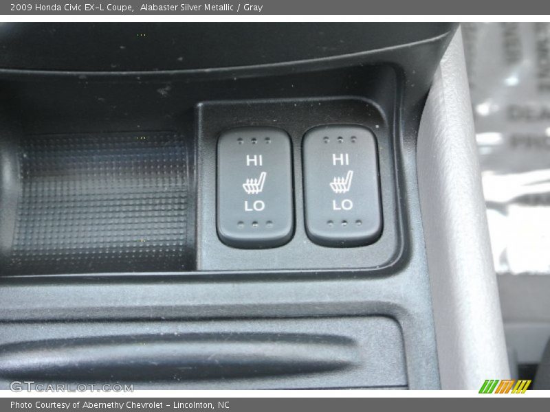 Alabaster Silver Metallic / Gray 2009 Honda Civic EX-L Coupe