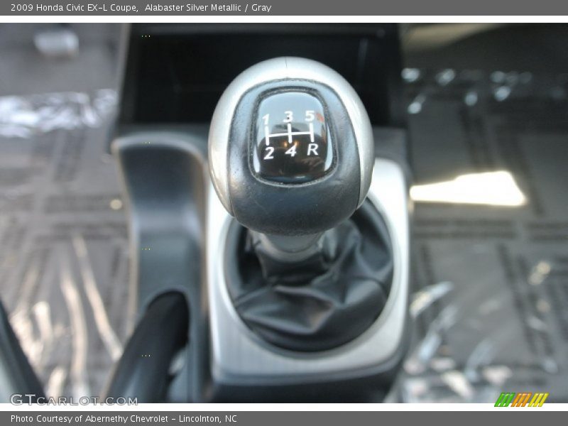 Alabaster Silver Metallic / Gray 2009 Honda Civic EX-L Coupe