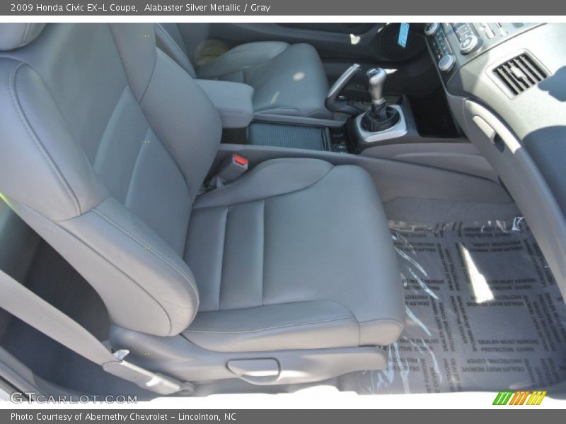 Alabaster Silver Metallic / Gray 2009 Honda Civic EX-L Coupe