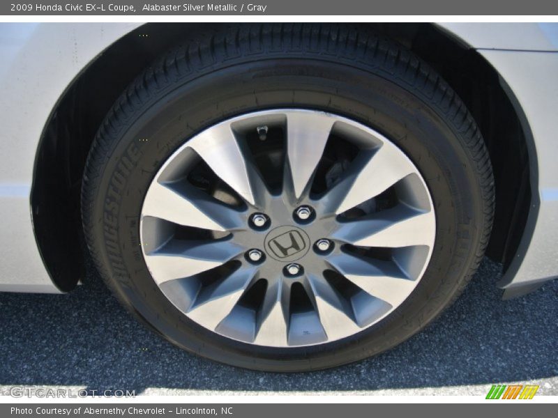 Alabaster Silver Metallic / Gray 2009 Honda Civic EX-L Coupe