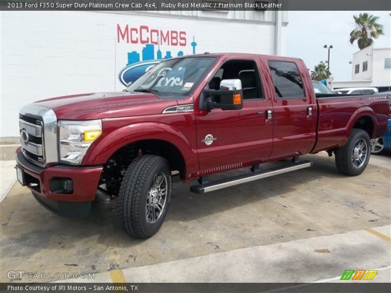 Ruby Red Metallic / Platinum Black Leather 2013 Ford F350 Super Duty Platinum Crew Cab 4x4