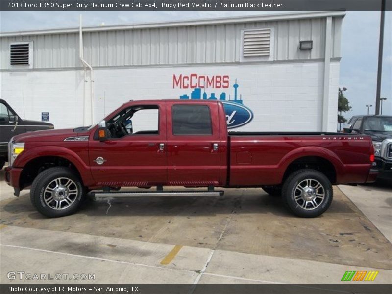 Ruby Red Metallic / Platinum Black Leather 2013 Ford F350 Super Duty Platinum Crew Cab 4x4