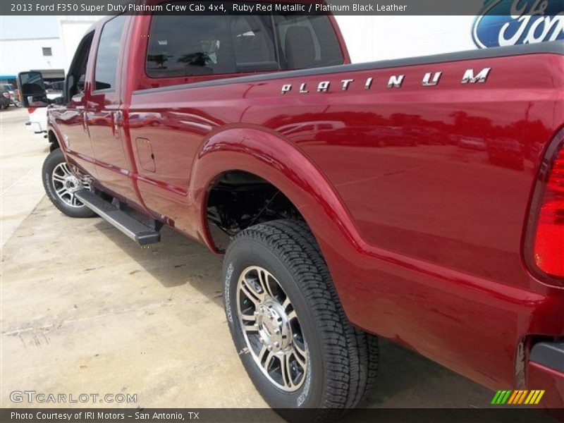 Ruby Red Metallic / Platinum Black Leather 2013 Ford F350 Super Duty Platinum Crew Cab 4x4