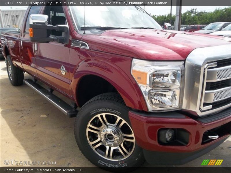 Ruby Red Metallic / Platinum Black Leather 2013 Ford F350 Super Duty Platinum Crew Cab 4x4