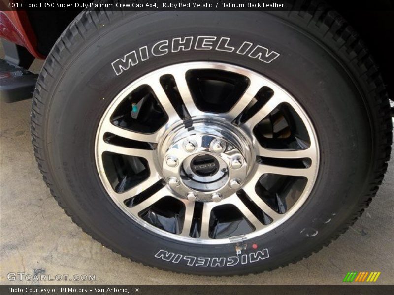Ruby Red Metallic / Platinum Black Leather 2013 Ford F350 Super Duty Platinum Crew Cab 4x4