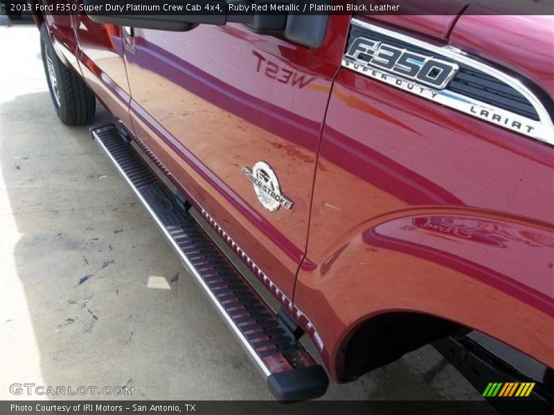 Ruby Red Metallic / Platinum Black Leather 2013 Ford F350 Super Duty Platinum Crew Cab 4x4