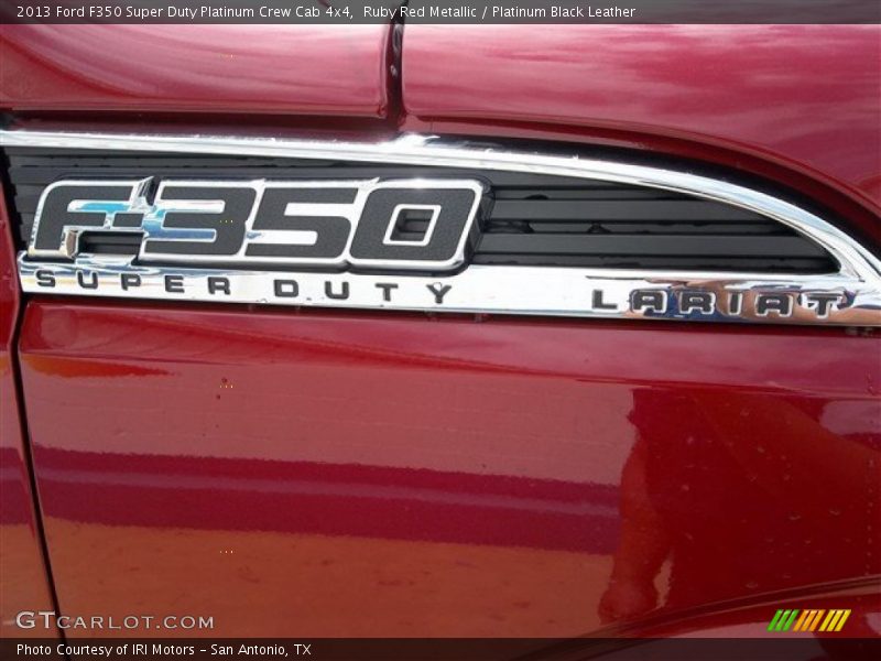 Ruby Red Metallic / Platinum Black Leather 2013 Ford F350 Super Duty Platinum Crew Cab 4x4