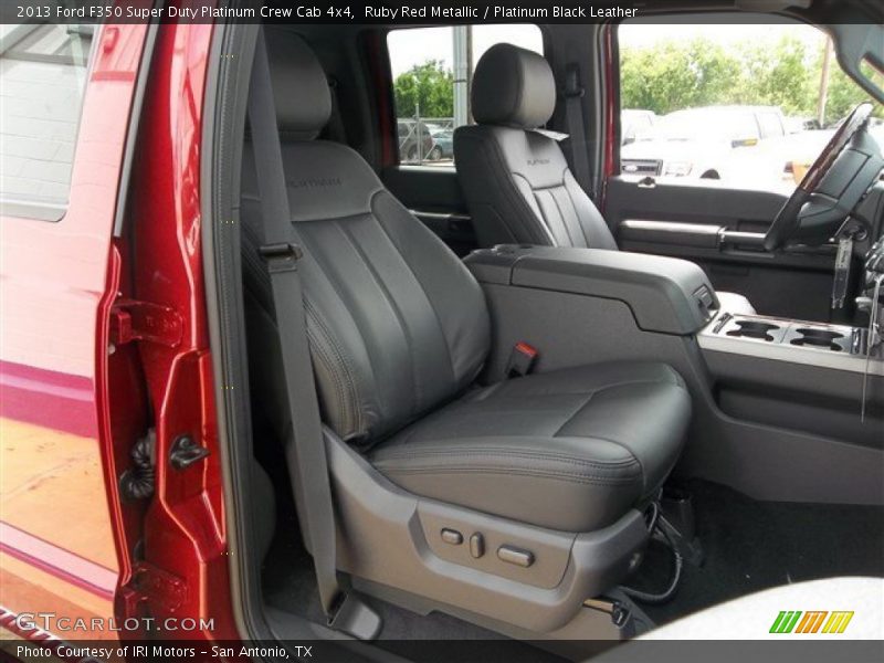 Ruby Red Metallic / Platinum Black Leather 2013 Ford F350 Super Duty Platinum Crew Cab 4x4