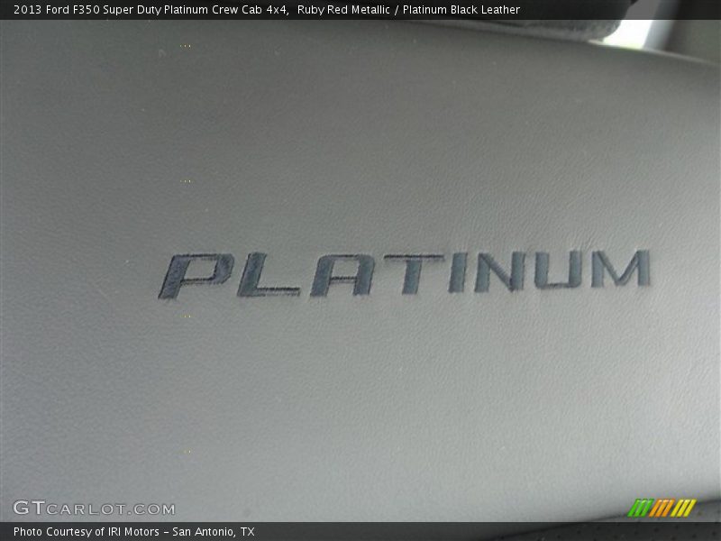 Ruby Red Metallic / Platinum Black Leather 2013 Ford F350 Super Duty Platinum Crew Cab 4x4
