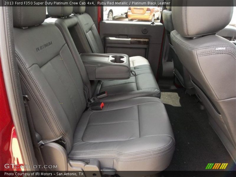 Ruby Red Metallic / Platinum Black Leather 2013 Ford F350 Super Duty Platinum Crew Cab 4x4