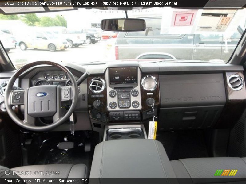Ruby Red Metallic / Platinum Black Leather 2013 Ford F350 Super Duty Platinum Crew Cab 4x4