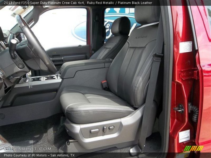 Ruby Red Metallic / Platinum Black Leather 2013 Ford F350 Super Duty Platinum Crew Cab 4x4