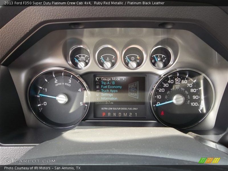 Ruby Red Metallic / Platinum Black Leather 2013 Ford F350 Super Duty Platinum Crew Cab 4x4