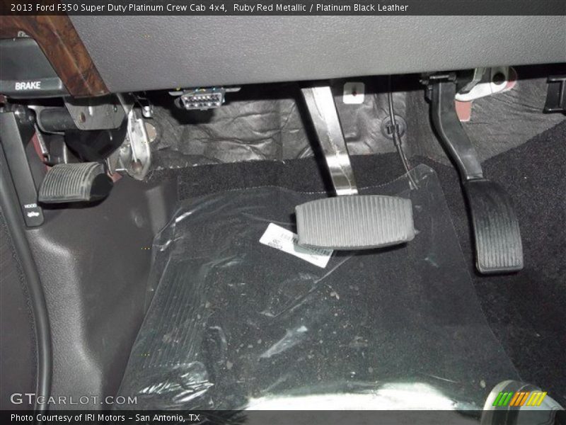 Ruby Red Metallic / Platinum Black Leather 2013 Ford F350 Super Duty Platinum Crew Cab 4x4