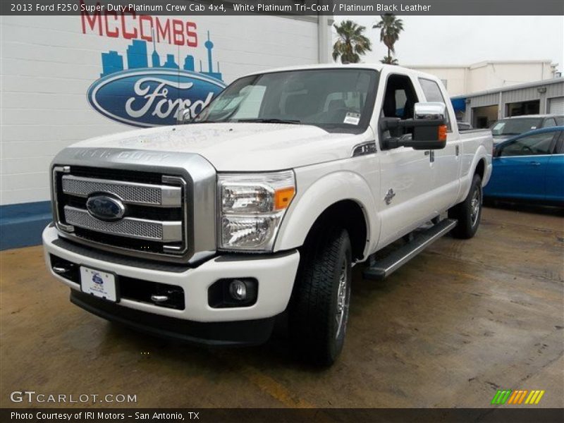 White Platinum Tri-Coat / Platinum Black Leather 2013 Ford F250 Super Duty Platinum Crew Cab 4x4