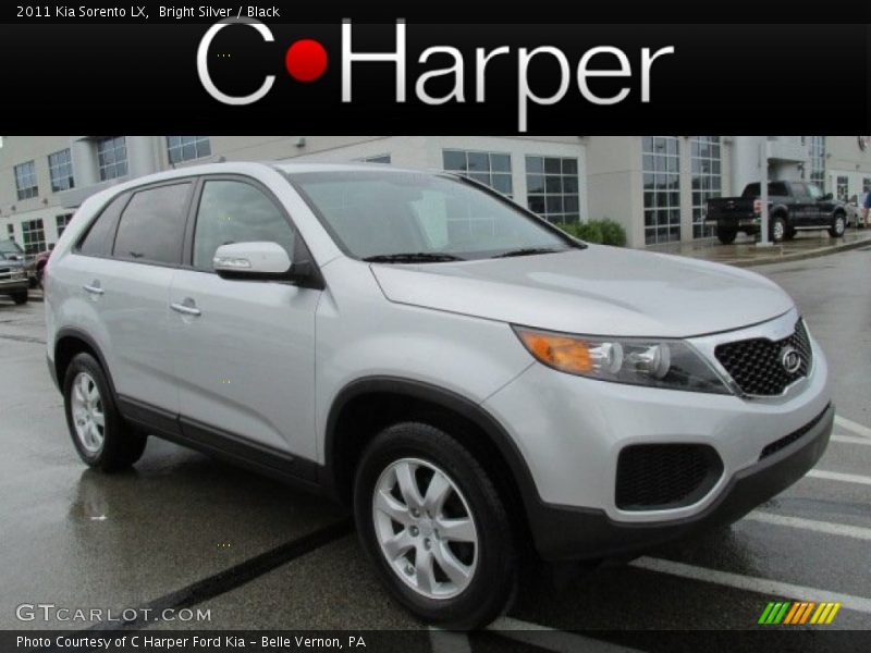 Bright Silver / Black 2011 Kia Sorento LX