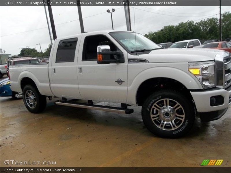 White Platinum Tri-Coat / Platinum Black Leather 2013 Ford F250 Super Duty Platinum Crew Cab 4x4