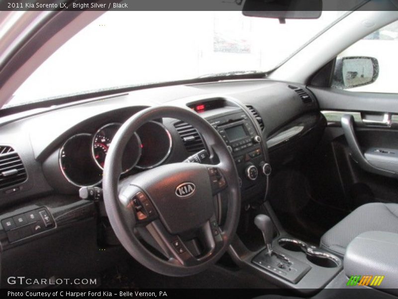 Bright Silver / Black 2011 Kia Sorento LX