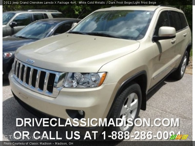 White Gold Metallic / Dark Frost Beige/Light Frost Beige 2011 Jeep Grand Cherokee Laredo X Package 4x4