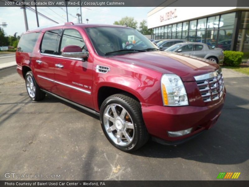 Red-E / Cocoa/Light Cashmere 2007 Cadillac Escalade ESV AWD
