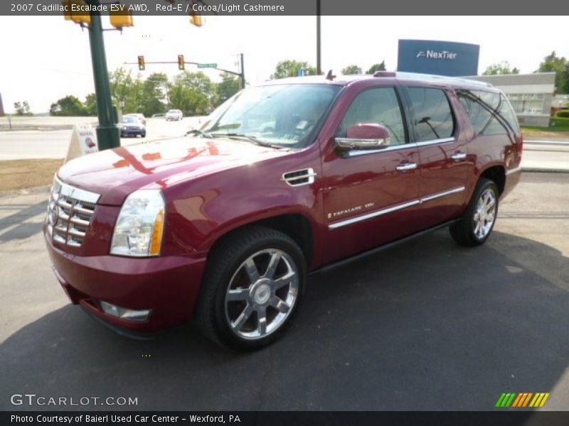 Red-E / Cocoa/Light Cashmere 2007 Cadillac Escalade ESV AWD