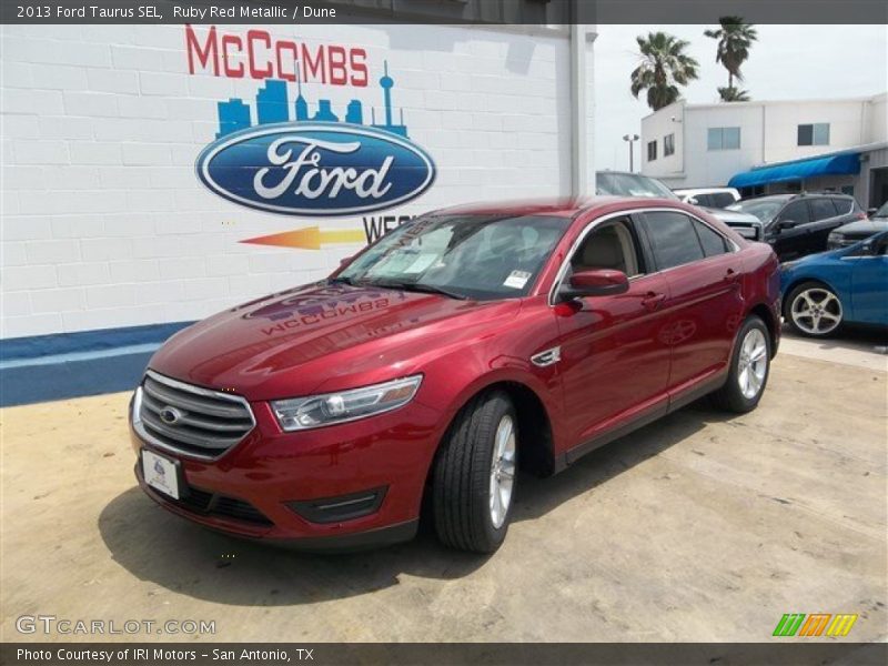 Ruby Red Metallic / Dune 2013 Ford Taurus SEL