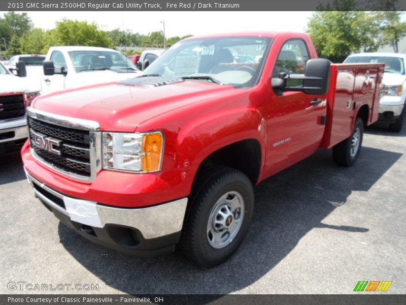 Fire Red / Dark Titanium 2013 GMC Sierra 2500HD Regular Cab Utility Truck