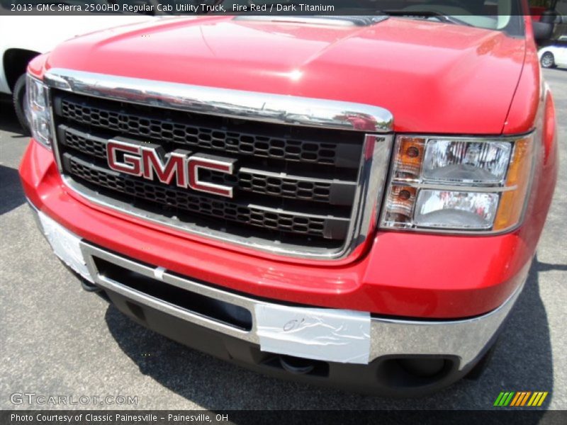 Fire Red / Dark Titanium 2013 GMC Sierra 2500HD Regular Cab Utility Truck