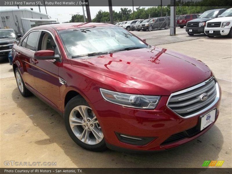 Ruby Red Metallic / Dune 2013 Ford Taurus SEL