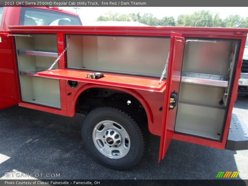 Fire Red / Dark Titanium 2013 GMC Sierra 2500HD Regular Cab Utility Truck