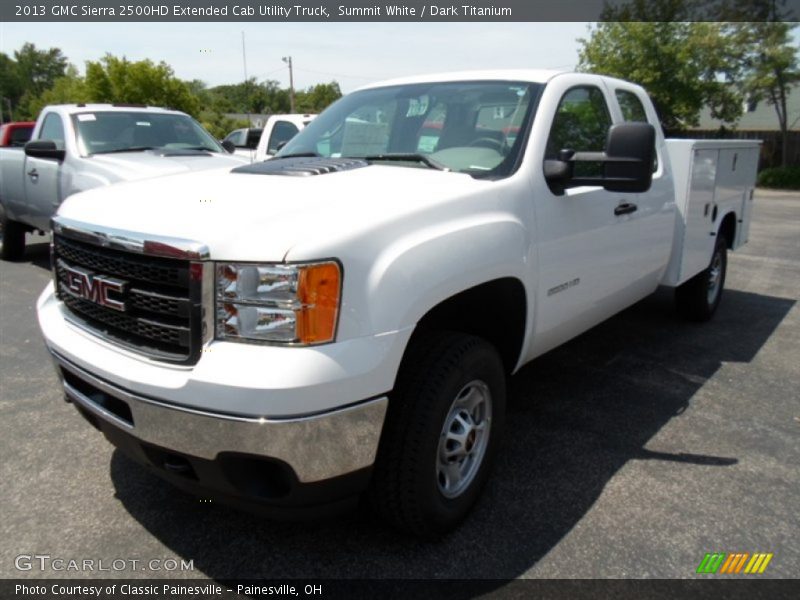 Summit White / Dark Titanium 2013 GMC Sierra 2500HD Extended Cab Utility Truck