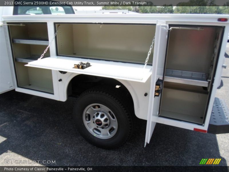Summit White / Dark Titanium 2013 GMC Sierra 2500HD Extended Cab Utility Truck