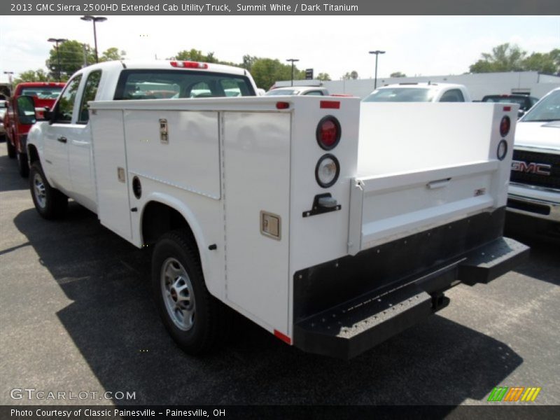 Summit White / Dark Titanium 2013 GMC Sierra 2500HD Extended Cab Utility Truck