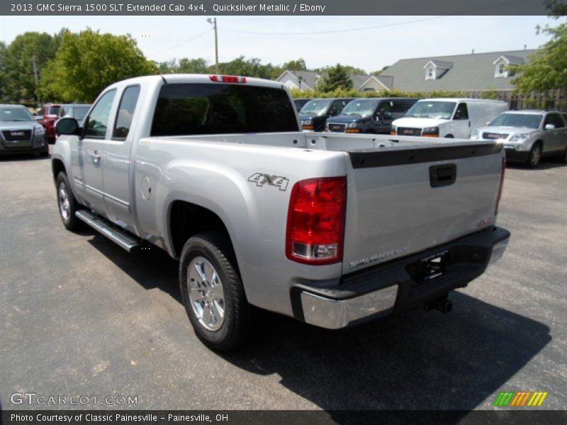 Quicksilver Metallic / Ebony 2013 GMC Sierra 1500 SLT Extended Cab 4x4