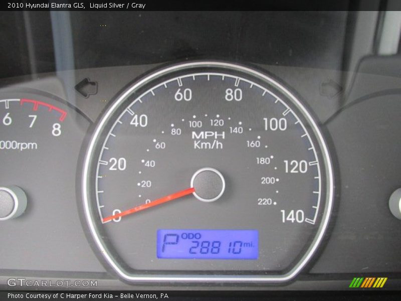 Liquid Silver / Gray 2010 Hyundai Elantra GLS