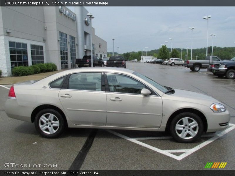 Gold Mist Metallic / Neutral Beige 2008 Chevrolet Impala LS