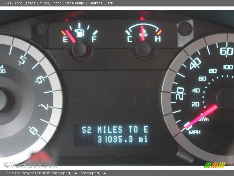 Ingot Silver Metallic / Charcoal Black 2012 Ford Escape Limited