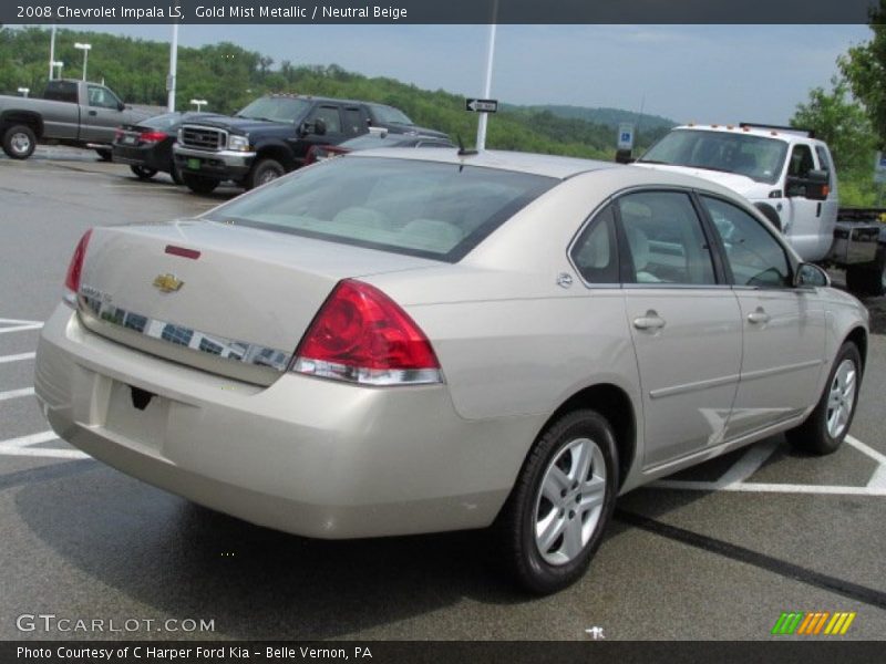 Gold Mist Metallic / Neutral Beige 2008 Chevrolet Impala LS