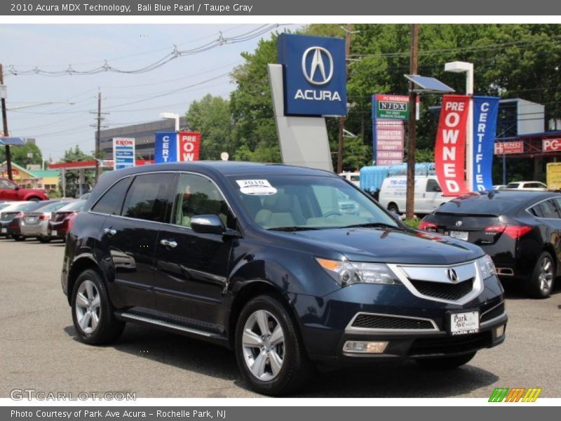 Bali Blue Pearl / Taupe Gray 2010 Acura MDX Technology