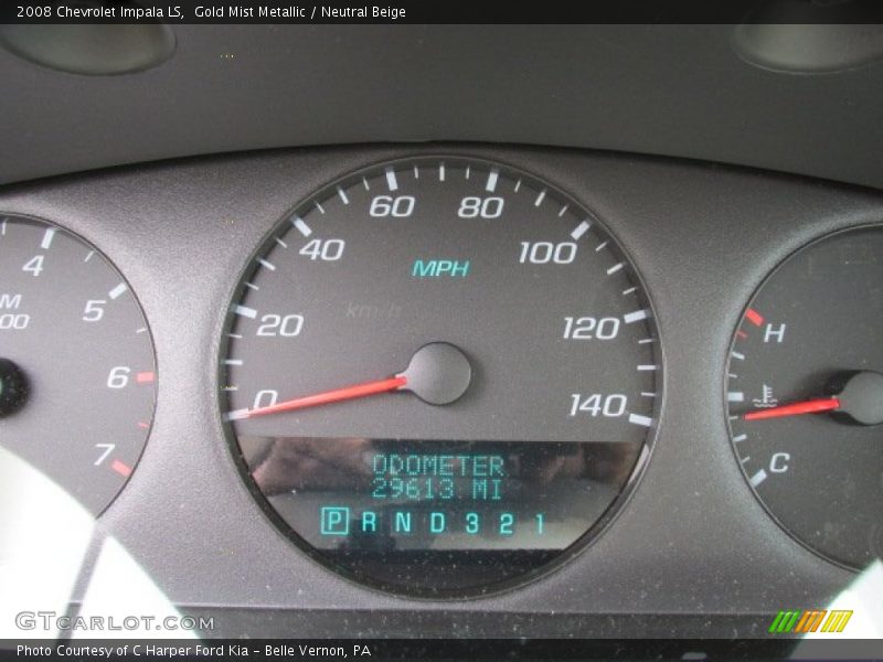 Gold Mist Metallic / Neutral Beige 2008 Chevrolet Impala LS