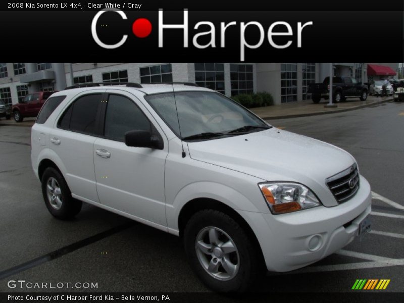 Clear White / Gray 2008 Kia Sorento LX 4x4