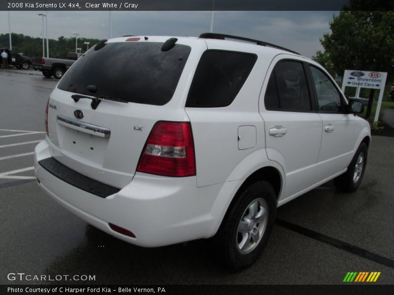 Clear White / Gray 2008 Kia Sorento LX 4x4