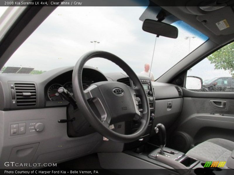 Clear White / Gray 2008 Kia Sorento LX 4x4
